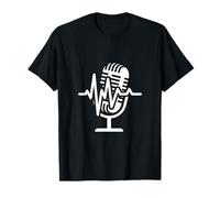 Audio de Podcast de Ritmo cardíaco con micrófono Vintage Camiseta