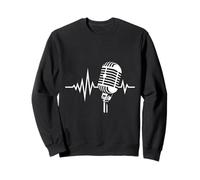 Audio de Podcast de Ritmo cardíaco con micrófono Vintage Sudadera