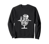 Audio de Podcast de Ritmo cardíaco con micrófono Vintage Sudadera