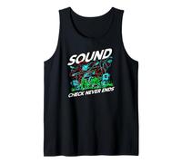 Audio Engineer Sound Check Never Ends Live Crew Graphic Camiseta sin Mangas