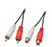 Lindy 35671 cable de audio 2 m 2 x RCA Negro, Rojo, Blanco