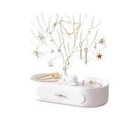 Audio frequency% Jewelry Organizer Tree Soporte Joyas Arbol Soporte Para Colgar Joyas Soporte Pendientes Plastico Titular De La Joyería Para Aretes, Collares, Pulseras, Relojes Y Anillos (Blanco)