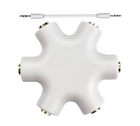 Audio Jack Splitter, Adaptador Jack de 3,5 mm | Conector divisor estéreo de 3,5 mm admite conexiones a múltiples disposiciones, Consen Para Tablet Para PC Para Teléfono Hombres Que Escuchan Compartir