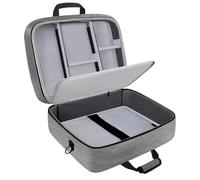 Audio Mixer Bag, Compact Case, Adjustable Storage Organizer, Scratch-Resistant Sound Equipment Carry Bag, Detachable Shoulder Strap for Podcast, Cables, Microphones, Cords, Instruments, Travel, Studio