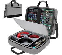Audio Mixer Bag, Compact DJ Case, Adjustable Storage Organizer, 12.99x6.1 Inches Scratch Resistant Sound Equipment Holder, Carrying Solution For Cables Microphones Cords Podcast Gear Travel Events
