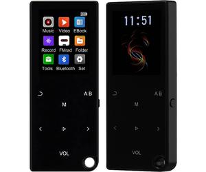 Audio Odyssey: Reproductor MP3 de 16 GB con Bluetooth 5.0, sonido HiFi, altavoz potente, memoria ampliable y carcasa metálica para un