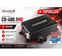 AUDIO SYSTEM CO-400.1 Mono 1 Canal Amplificador Digital 400 WRMS + Mando a Di...