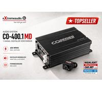 AUDIO SYSTEM CO-400.1 Mono 1 Canal Amplificador Digital 400 WRMS + Mando a...