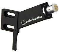 Audio Technica AT-HS4BK - Casco universal con elevación de dedo de 1,27 cm para brazos de tono de 4 pines, aluminio, incluye tornillos de montaje (ángulo para brazos de tono estrecho) (negro)