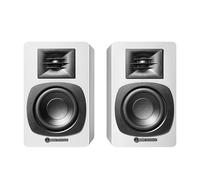 Audio-Technica AT-SP3X - Altavoces de biblioteca amplificados, color blanco
