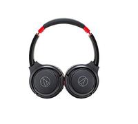 Audio-Technica Auriculares ATH-S200BT Color Negro y Rojo, Bluetooth, Plegables