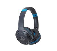 Audio-Technica Auriculares ATH-S200BT Gris y Azul, Bluetooth, Plegables