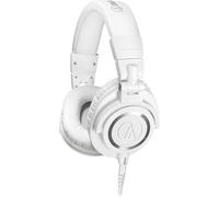 Audio-Technica M50xWH Auriclares Profesionales Para Monitorizacoin Blanco | Controladores de gran apertura de 45 mm con cables desmontables y auriculares giratorios de 90 grados para seguimiento