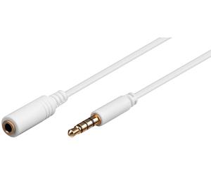 Audio verlängerungskabel für apple iphone, ipad, ipod 5m weiss