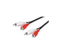 Goobay Cable de Audio 2xRCA Macho/Macho 50cm Negro