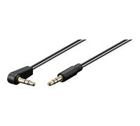 Audio-Video-Kabel 1,5m 3-polig slim 90°, 3,5mm Stecker auf 3,5mm 90° Stecker