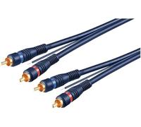 Goobay 50175 cable de audio 5 m 2 x rca azul, rojo