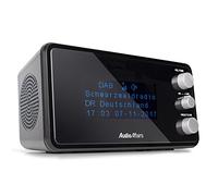 AudioAffairs Radio Despertador Digital Dab+ | FM/FM | Pantalla Regulable | Despertador con Radio o Sonido de Alarma | función de repetición de repetición y Apagado automático, DR 010, Color Negro,