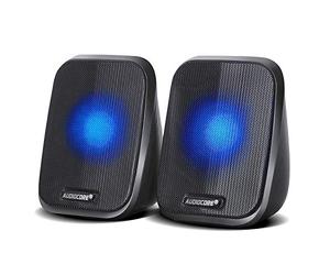 Audiocore AC835 Altavoces para Portátiles y Computadoras de Escritorio Miniconector USB de 6 W Negro