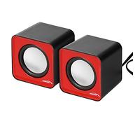 Audiocore AC870 - Altavoces para PC, USB, 2x3W, Auto Alimentado, Color Rojo o Negro (Rojo)