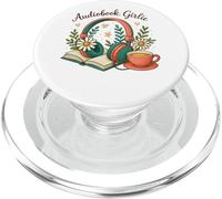 Audiolibro Girlie Headphones Book Tea Love PopSockets PopGrip para MagSafe
