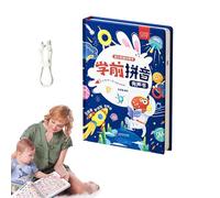 Audiolibro para Niños - Juguetes De Educación Temprana En Inglés, Audio De Libro Preescolar Parlante, Volumen Ajustable | Papel Estucado Mediano, Educación Divertida A Partir De 3 Años De Colores