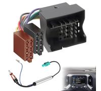 Audioproject A124 Kit adaptador de radio para coche Quadlock a ISO + adaptador de antena Fakra + DIN-ISO Compatible con VW/Ford/Audi/Skoda/Seat/Golf 5 6/Polo 9n Alimentación fantasma Radio para coche
