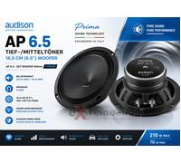 Audison AP 6.5 woofers bajos/medios 16,5 cm AP 6.5 - SET WOOFER 165mm 1...
