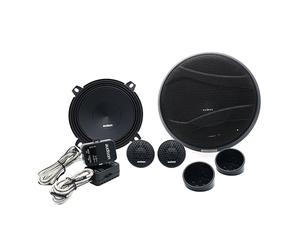 Audison APK 130 Kit de Altavoces de 2 Vías 130 mm con Woofer Polipropileno, Tweeter Tetolon, Crossover Pasivo, 75 W Continua, 225 W, Impedancia 4 Ohmios, Negro