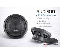 Audison APS 8 D SUBWOOFER 200mm 4+4Ohm NUEVO 8" pulgadas 20 cm Woofer con...