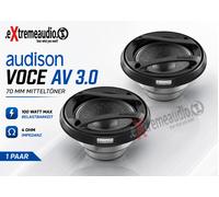 Audison AV 3.0 SET MIDRANGE 70mm + GRILL woofer altavoz