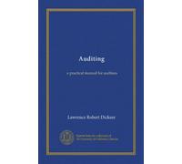 Auditing: a practical manual for auditors