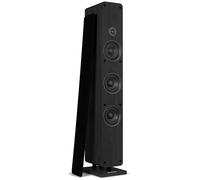 Audizio Arco - Altavoz de Torre HiFi pasivo de Suelo, 160W, 3 woofers de 4" + Tweeter 1", Frontal extraíble, Ideal para HiFi, Home Cinema y Tocadiscos, Necesita Amplificador Externo, Color Negro