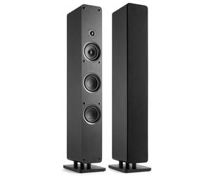 Audizio Arco Pack Altavoces HiFi Activos Bluetooth Cable 10 m, Color Negro | Sistema estéreo, Bluetooth, DAB+, USB, cable de 10 m incluido, acabado negro