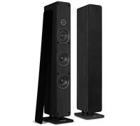 Audizio Arco - Pack de 2 Unidades - Altavoz de Torre pasivo HiFi de 160W, 3 woofers de 4" + Tweeter 1", Frontal extraíble, Ideal Alta fidelidad, Home Cinema y Tocadiscos, con Acabado en Negro