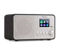 Audizio Avio Radio Dab+ Bluetooth, USB, Temporizador y Reloj, Pantalla TFT 2,4", Radio Digital para Casa, Cocina y Dormitorio, Potencia de 30W, Entrada aux, Diseño Compacto y Elegante. Color Plateado