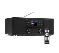 Audizio Avola - Radio Dab+ Bluetooth y CD Acabado Negro USB microSD Digital | CD integrado, USB y microSD, Bluetooth y radio DAB+, pantalla a color, función de alarma, para cocina, salón y viajes