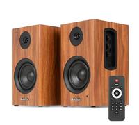Audizio BS15 - Altavoz Activo Bluetooth USB 60W Color marrón | Bluetooth y USB incorporados, potencia de 60W, entradas RCA, robusto, pensado para grupos, bandas y actuaciones en vivo
