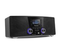 Audizio Cannes - Radio FM Bluetooth y CD Acabado Negro USB Pantalla a Color | CD integrado y USB, Bluetooth y radio FM, pantalla a color, función de alarma, óptimo, para cocina, salón y viajes