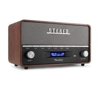 Audizio Corno - Radio Dab+/FM Bluetooth Acabado Gris AUX Alarma batería | AUX, Bluetooth y radio DAB+/FM, pantalla a color, función de alarma, óptimo, perfecto para dormitorio y espacios de descanso