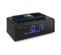 Audizio Cuneo Radio Dab+ con Bluetooth con Carga inalámbrica, función Despertador, Altavoz Integrado, Estaciones preajustables, Ideal para Escuchar Tus radios favoritas en Todas Partes - Color Negro