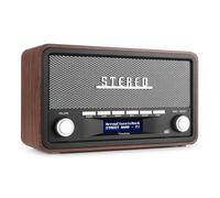 Audizio Foggia - Radio Dab+/FM Bluetooth Acabado Gris AUX Alarma Retro | AUX, Bluetooth y radio DAB+/FM, pantalla a color, función de alarma, fácil de sintonizar, perfecto para el hogar y la oficina