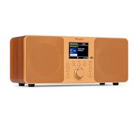 Audizio Genua - Radio Dab+ FM Bluetooth 50W con Pantalla TFT 2.8 Pulgadas Alarma Dual USB Entrada Auxiliar Radio Digital Sonido Estereo Reproductor Musica Acabado Color Cobre