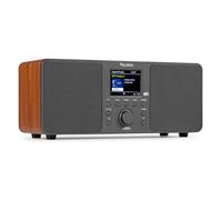 Audizio Genua - Radio Dab+ FM Bluetooth 50W con Pantalla TFT 2.8 Pulgadas Alarma Dual USB Entrada Auxiliar presintonias Radio Digital Sonido estéreo Reproductor Música Color Gris Oscuro