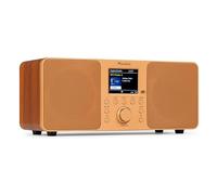 Audizio Genua - Radio Dab+ FM Bluetooth 50W con Pantalla TFT 2.8 Pulgadas Alarma Dual USB Entrada Auxiliar Radio Digital Sonido Estereo Reproductor Musica Acabado Color Cobre