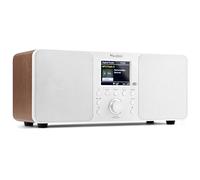 Audizio Genua Dab Radio Digital Dab con Bluetooth, Altavoz estéreo, Pantalla Color de 2,8», Radio FM, Mando a Distancia, Función Doble Alarma y Apagado, transmisión inalámbrica, en Color Blanco