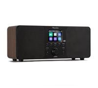 Audizio Genua Radio Digital Dab/FM con Bluetooth, Pantalla LCD, función Doble Alarma, Altavoz estéreo, Salida de Auriculares y AUX, diseño Compacto y Elegante con Acabado en Madera Natural