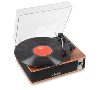 Audizio Irvine - Tocadiscos con Bluetooth Acabado marrón 3 velocidades