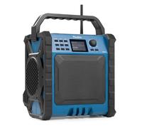 Audizio Jobsite XL - Radio de Obra con Bluetooth Dab+ y FM, IP54, batería con duración de hasta 15h, Bandeja magnética y Compartimento para el movil, 200W, Ideal para Taller, jardín, Obra Exterior.
