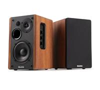 Audizio KS01 - Altavoces de estantería HiFi con Amplificador Incorporado, Bluetooth 5.0, entradas RCA, 80W Potencia, compatibles con Tocadiscos, televisores y Equipo de música para casa, Color Madera